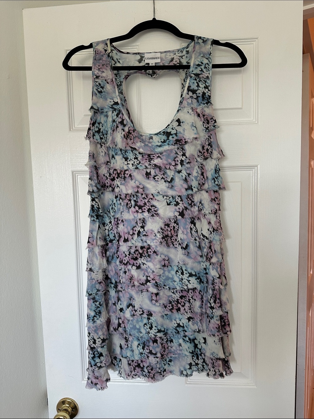 Lisa Maree Pastel Floral Tiered Mini Dress